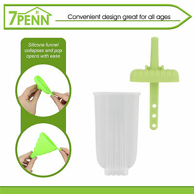 7Penn Ice Pop Molds Popsicle Holder Set - 6 Pc Popsicle Molds, Sticks, and Tray - Fresh Stock Dated February 2026