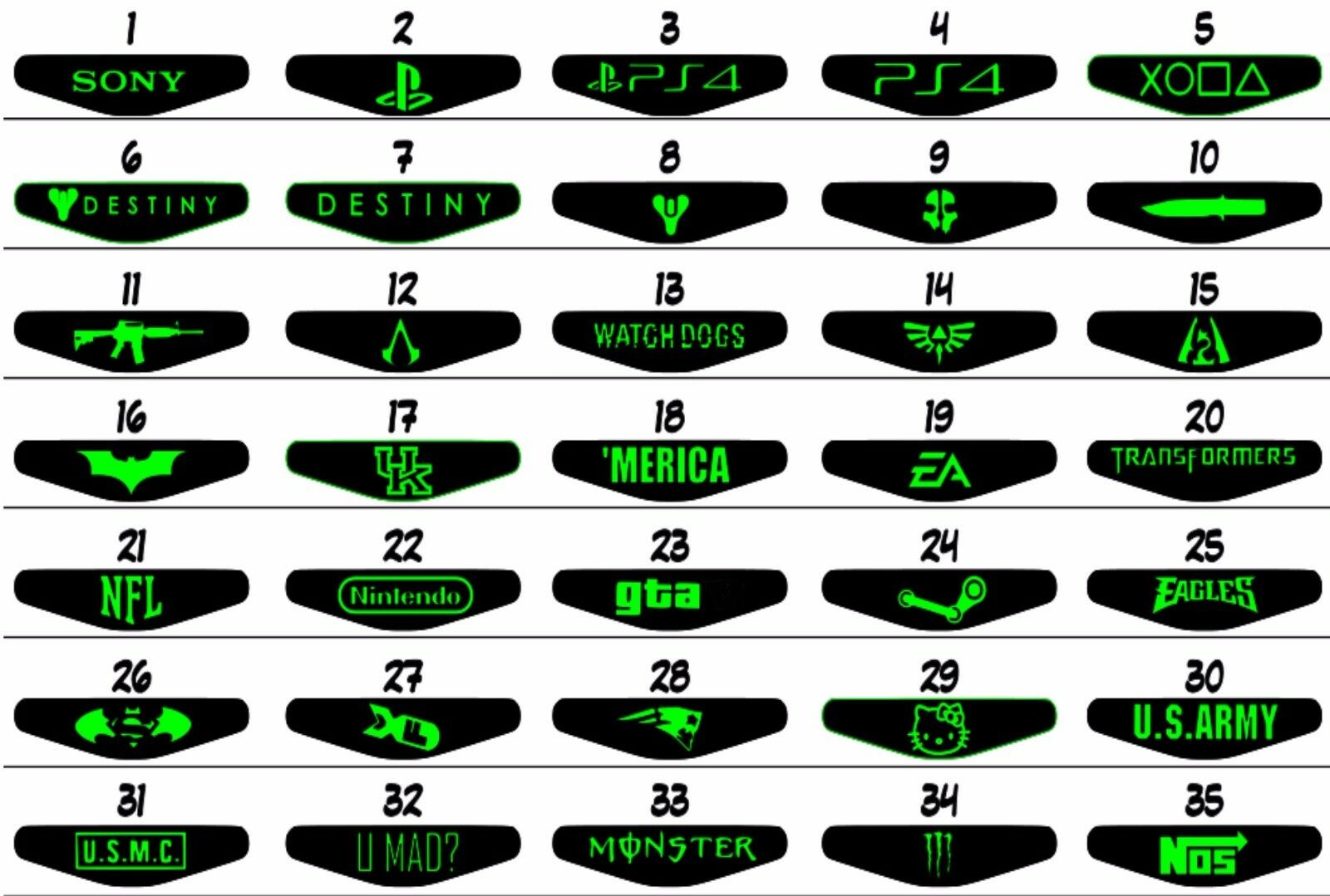 2x CUSTOM TEXT GAMER TAG PS4 PlayStation Controller Light Bar Decal Sticker - Fresh Stock Dated January 2026