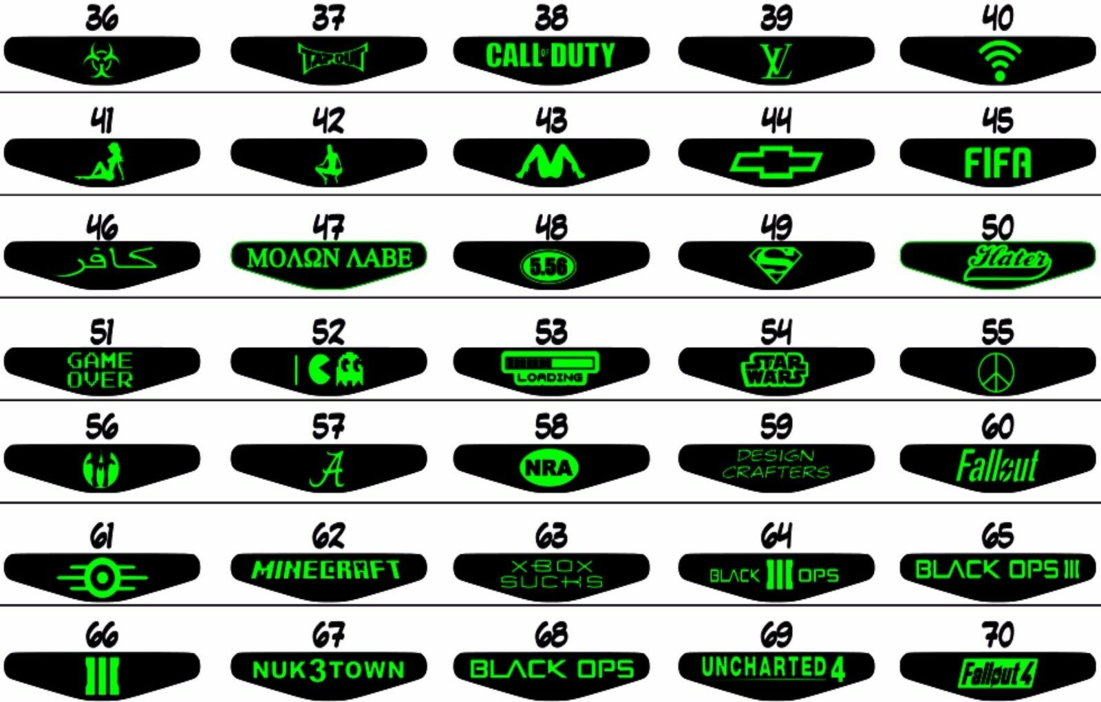 2x CUSTOM TEXT GAMER TAG PS4 PlayStation Controller Light Bar Decal Sticker - Fresh Stock Dated January 2026