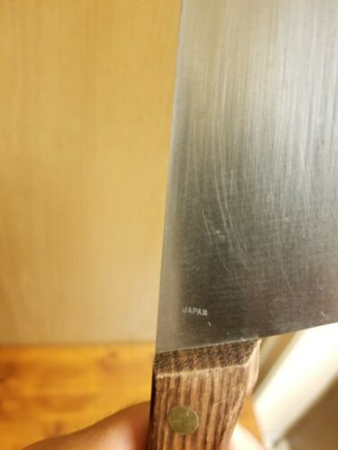 Vintage LA BORDE Set of 3 Stainless Steel Knives - Wood 3-Pin Handle -Japan Made - Fresh Stock Dated January 2026