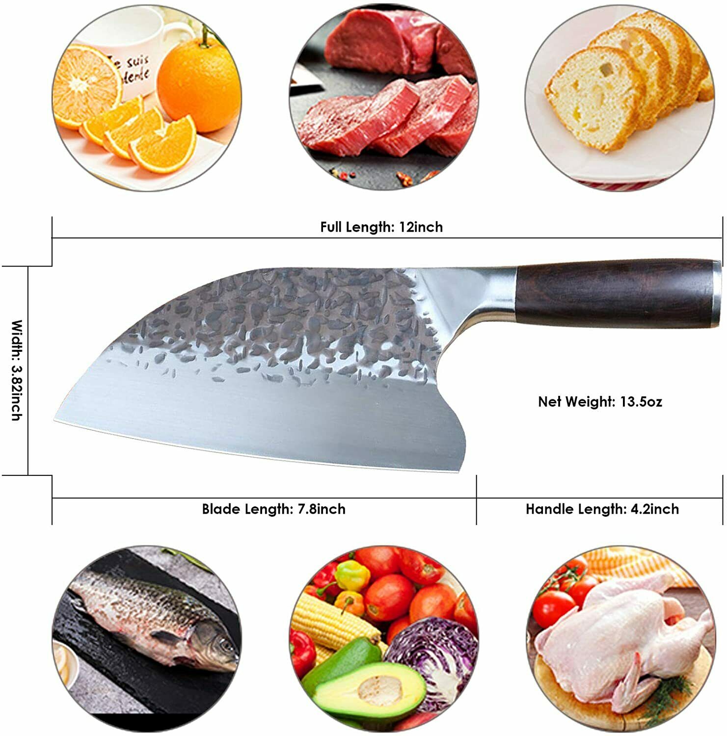 Hunters Serbian Handmade Forged Butcher Knife Chopping Cleaver Kitchen Knife -US - Fresh Stock Dated January 2026