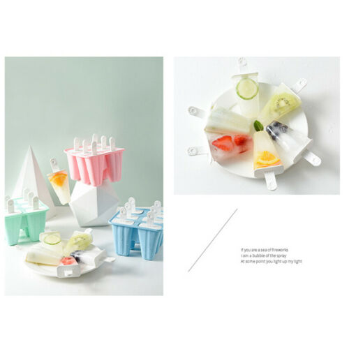 Silicone Ice Cream Mold Frozen Ice Lolly Maker Mould Tray DIY Juice Popsicle - Fresh Stock Dated February 2026