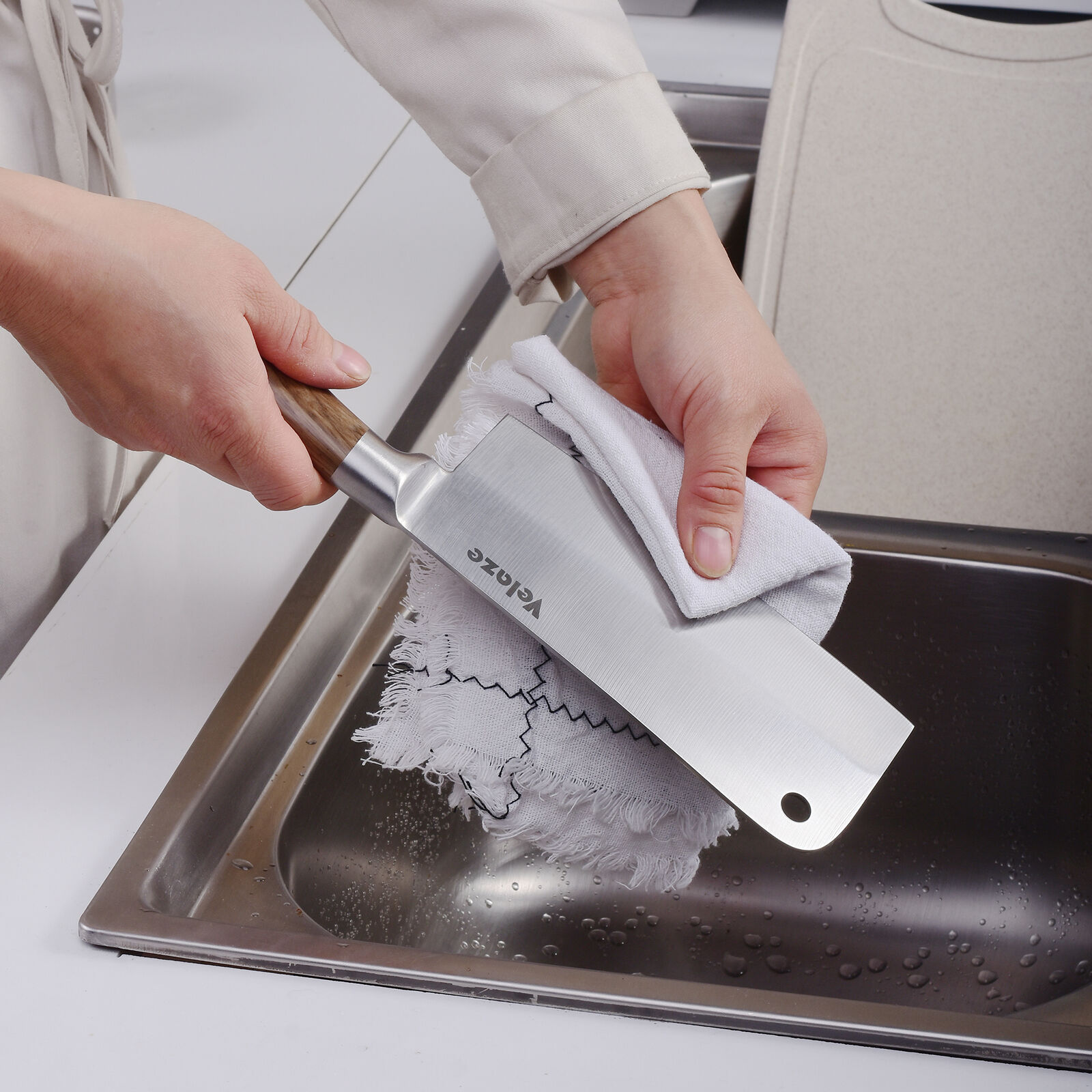 Velaze 8-Pieces Stainless Steel Knife Set Chef Cutlery Kitchen Knives Knife Set - Fresh Stock Dated February 2026