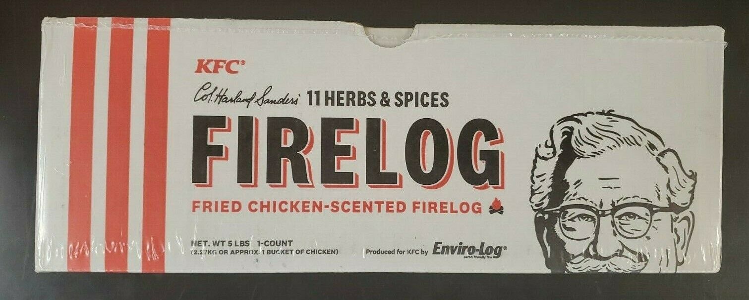 KFC 11 Herbs Spices Fire Log Enviro-Log Firelog Chicken Scented Limited Edition - Fresh Stock Dated December 2025