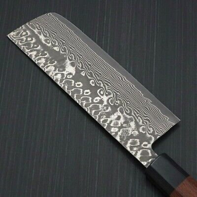 Japanese Yoshimi Kato Super Gold 2 SG2 Black Damascus Nakiri Kitchen Knife Japan - Fresh Stock Dated January 2026