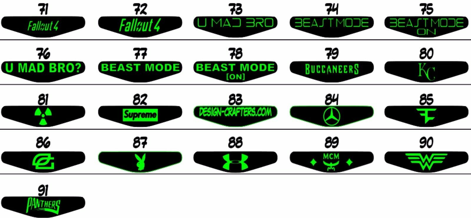 2x CUSTOM TEXT GAMER TAG PS4 PlayStation Controller Light Bar Decal Sticker - Fresh Stock Dated January 2026