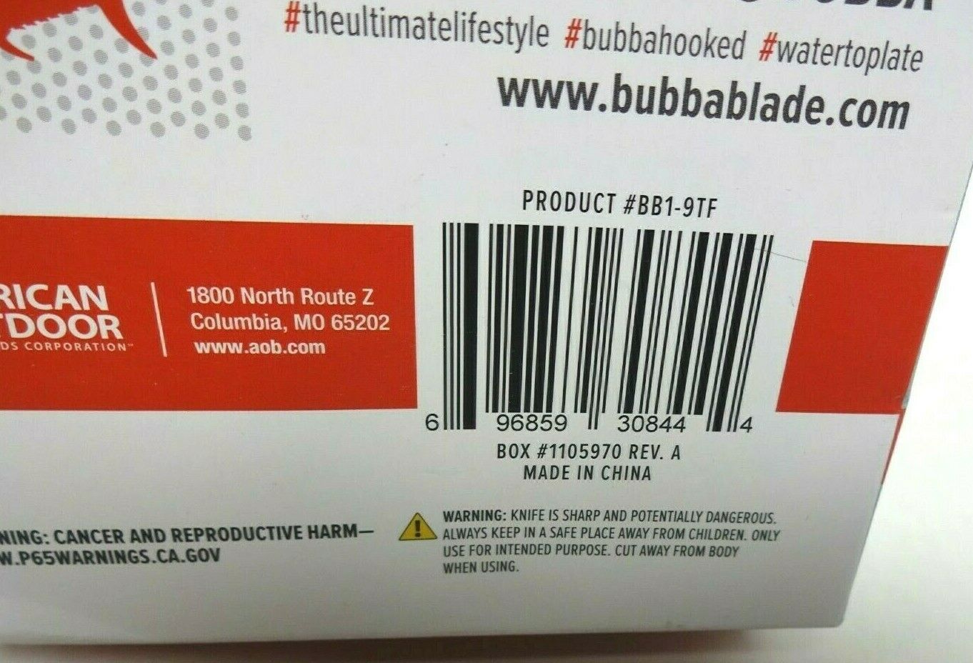 Bubba Blade BB1-9TF 9 In. Tapered Flex Fillet Knife w/ Sheath NEW - Fresh Stock Dated January 2026