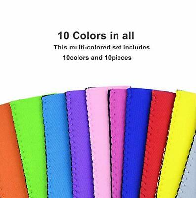Ice Pop Sleeves10 Pack Popsicle Holders Bags Ice Pop Neoprene Insulator Sleev... - Fresh Stock Dated February 2026