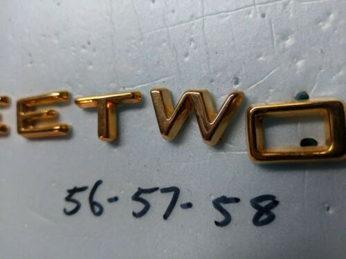 CADILLAC 1958 FLEETWOOD 18K GOLD PLATED TRUNK LETTERS - Fresh Stock Dated December 2025
