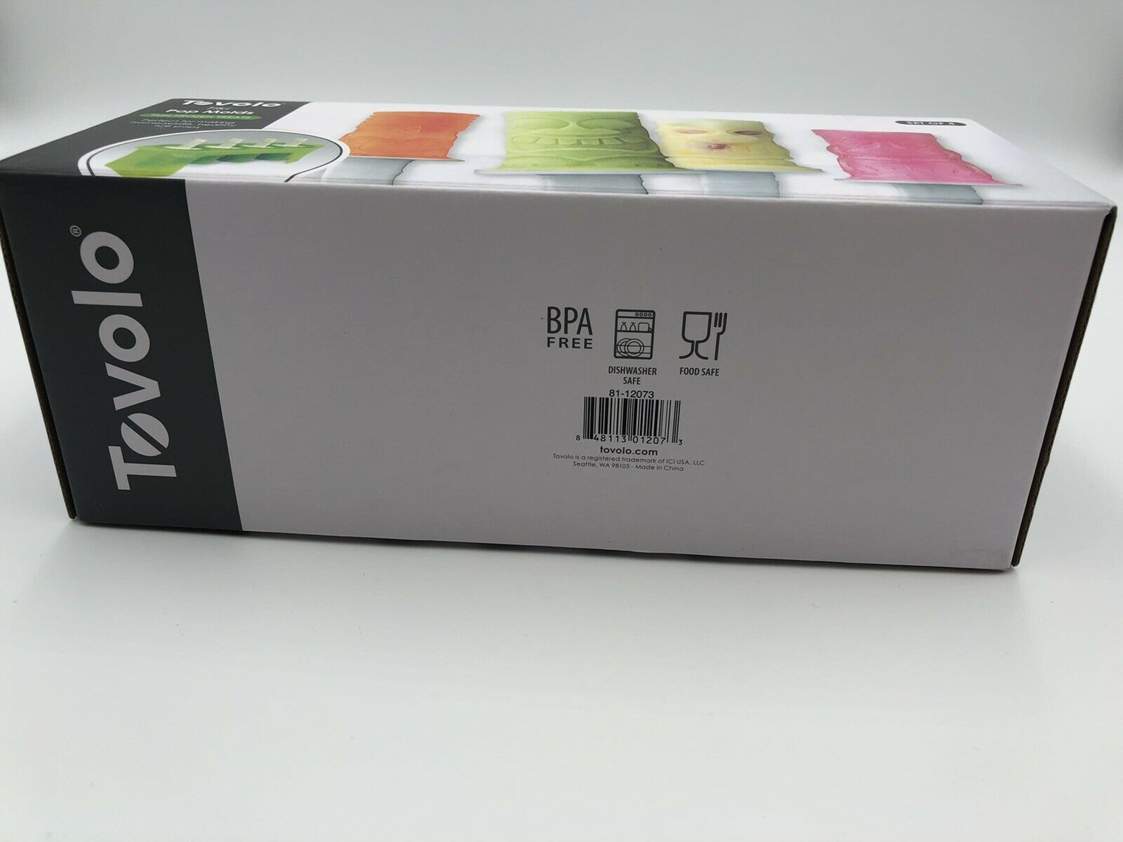 Tovolo Tiki Ice Pop Molds Set of 4 Frozen Treats Maker New Homemade Healthy - Fresh Stock Dated February 2026