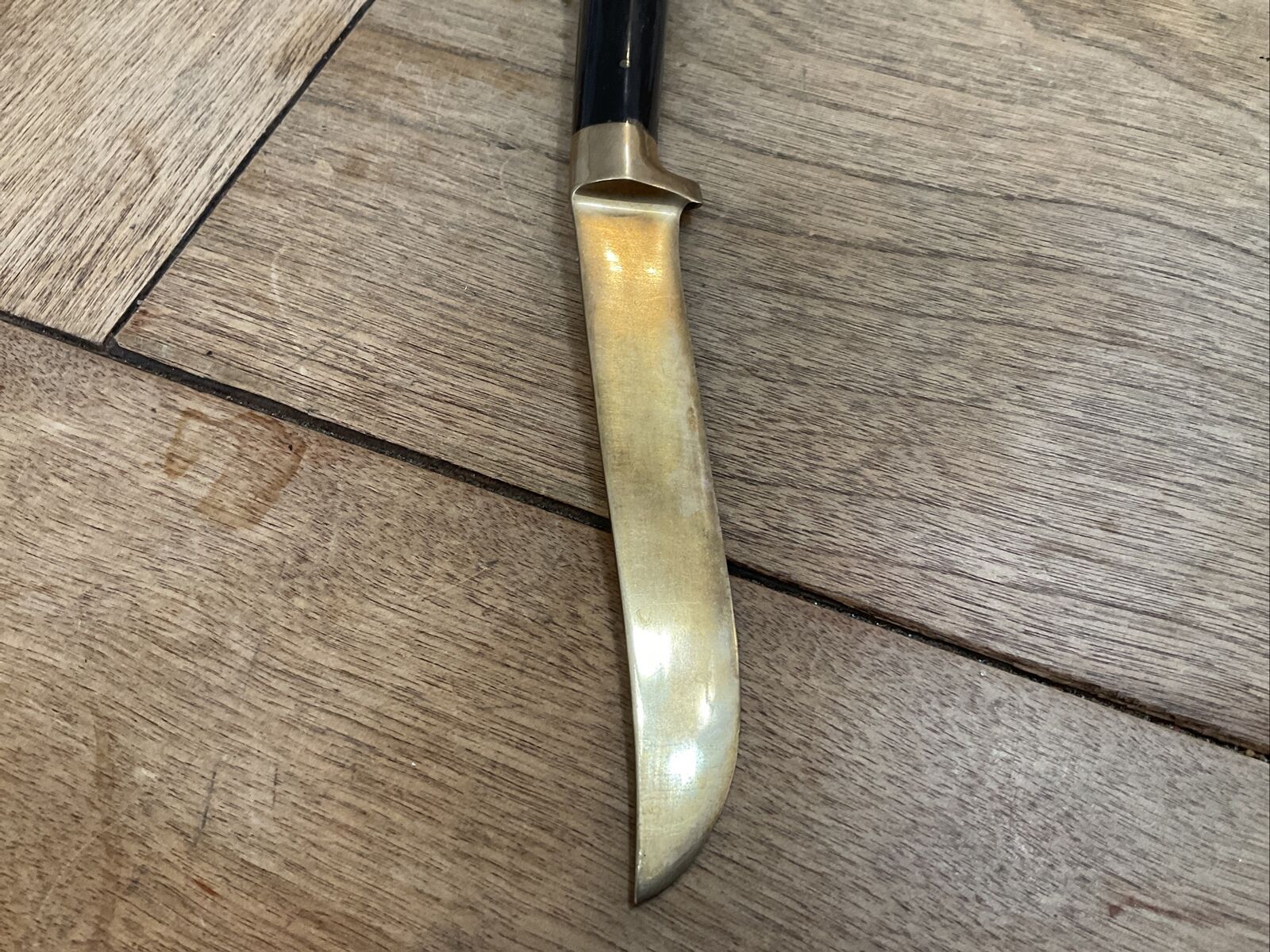 6 S. Thailand Dinner Knives Goldtone Black Handles - Fresh Stock Dated February 2026