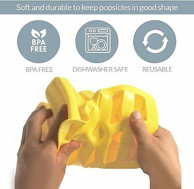 Silicone Popsicle Molds BPA Free Set of 10 Ice Pop Maker with 50 Popsicle Sticks - Fresh Stock Dated February 2026