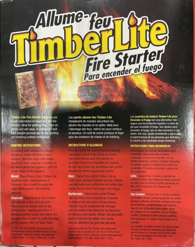 FREE SHIPPING New Imperial Timberlite Fire Starter, 144 Squares, KK0313,Brown - Fresh Stock Dated December 2025