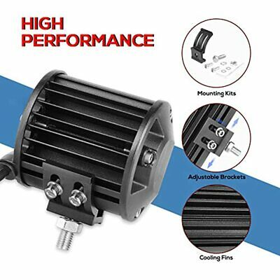 LED Pods, OFFROADTOWN 2pcs 4inch 128W Work Light Bar Off Road Driving Lights Fog - Fresh Stock Dated February 2026