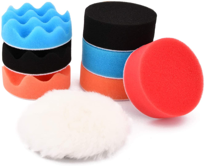 Pulidora de autos para brillar carro mini de 3 inches adaptador pa taladro 8pcs - Fresh Stock Dated February 2026