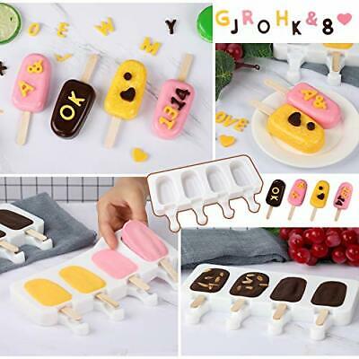 2 Pieces of Popsicle Molds, Homemade Oval Silicone Popsicle Cake Molds, Letter - Fresh Stock Dated February 2026