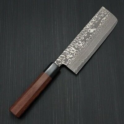 Japanese Yoshimi Kato Super Gold 2 SG2 Black Damascus Nakiri Kitchen Knife Japan - Fresh Stock Dated January 2026