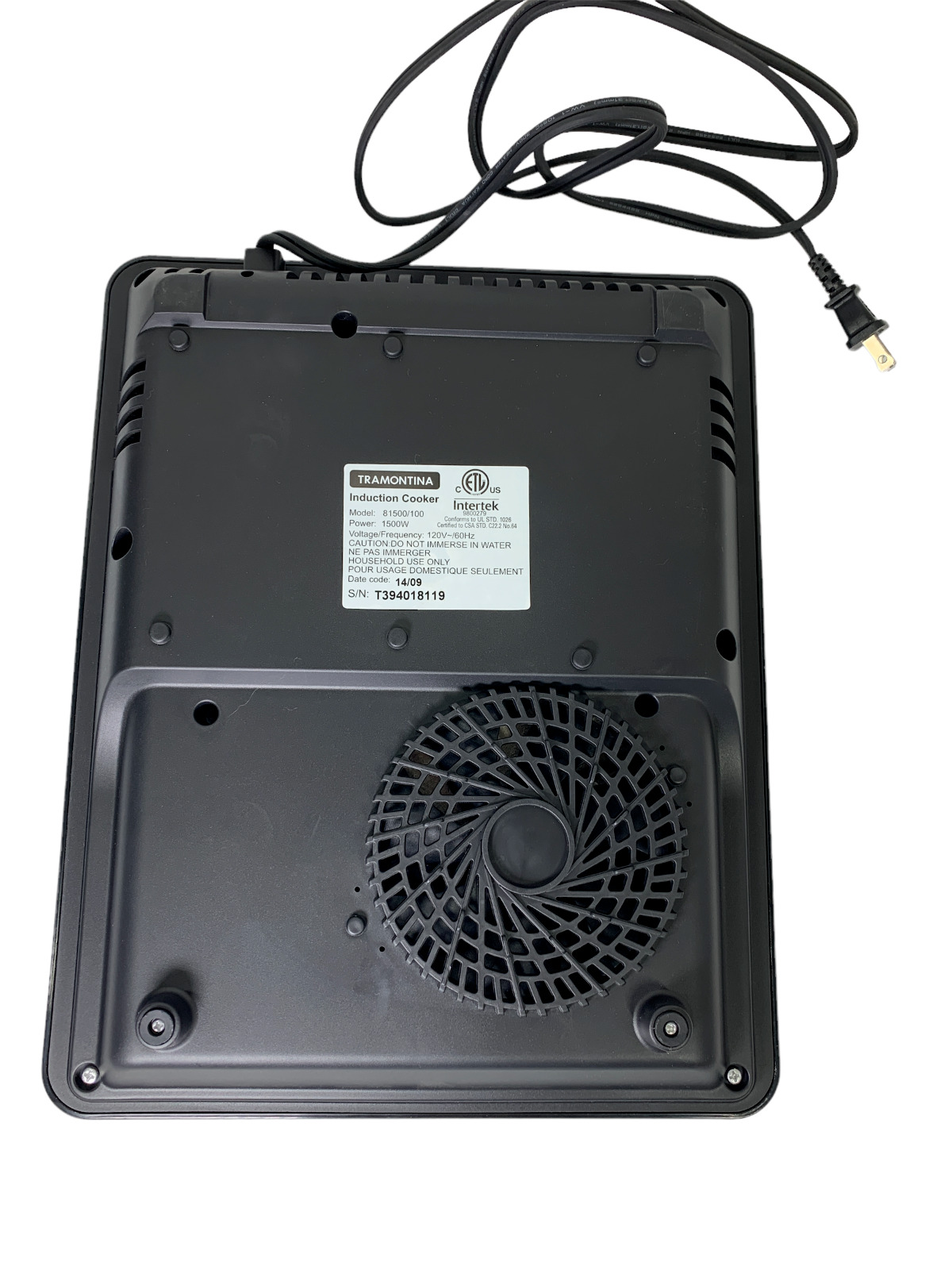 Tramontina Induction Cooker Cooktop Single Burner Countertop Model 81500/100 - Fresh Stock Dated February 2026