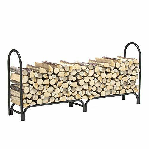 Regal Flame Elite 8 Foot Indoor Outdoor Black Shelter Firewood Log Rack - Fresh Stock Dated January 2026
