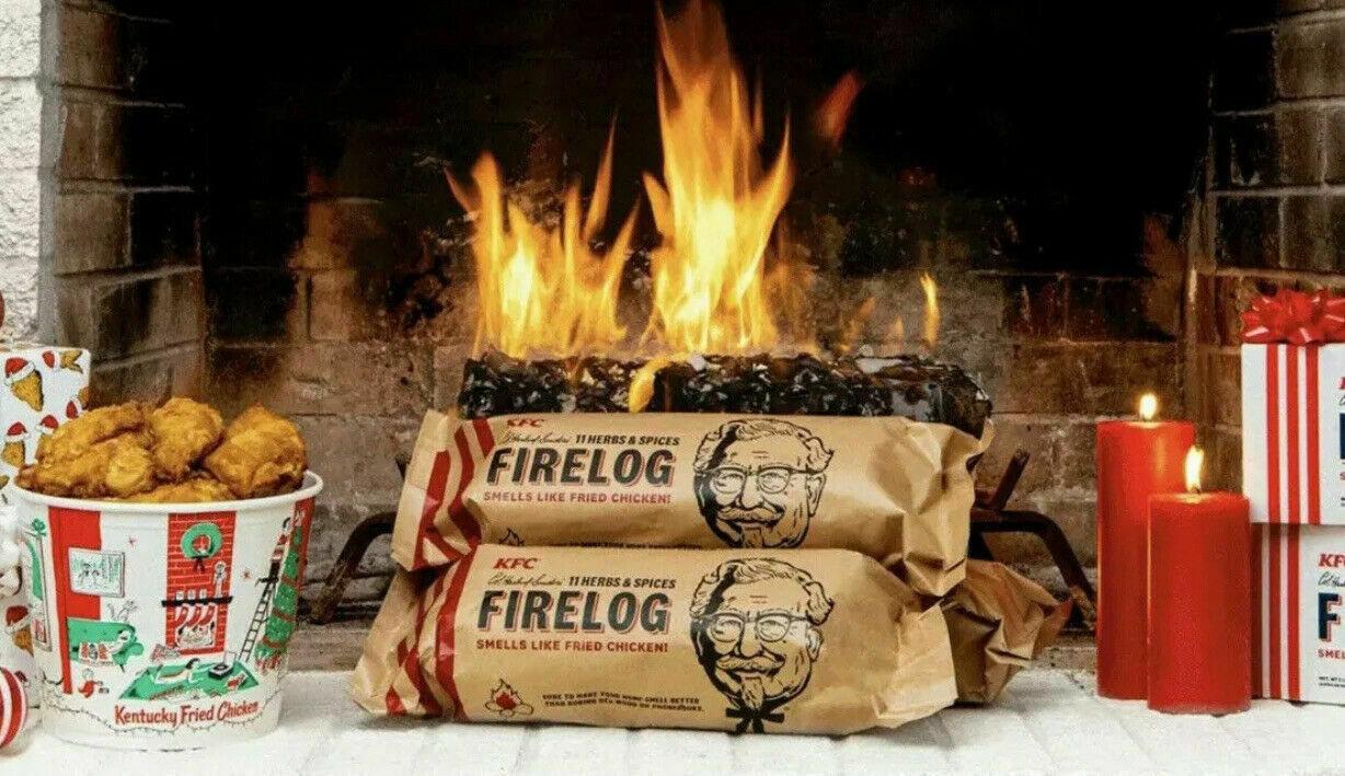 X 6  KFC Limited-Edition 11 Herbs & Spices Firelog by Enviro-Log - FREE SHIPPING - Fresh Stock Dated December 2025