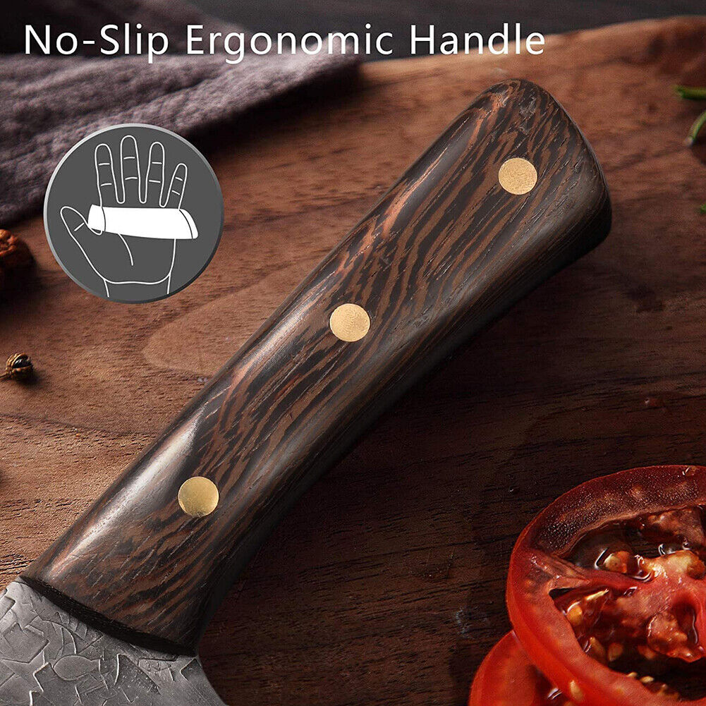Serbian Butcher Knife Hand Forged Kitchen Chef Knife Meat Cleaver Chopping Knife - Fresh Stock Dated February 2026