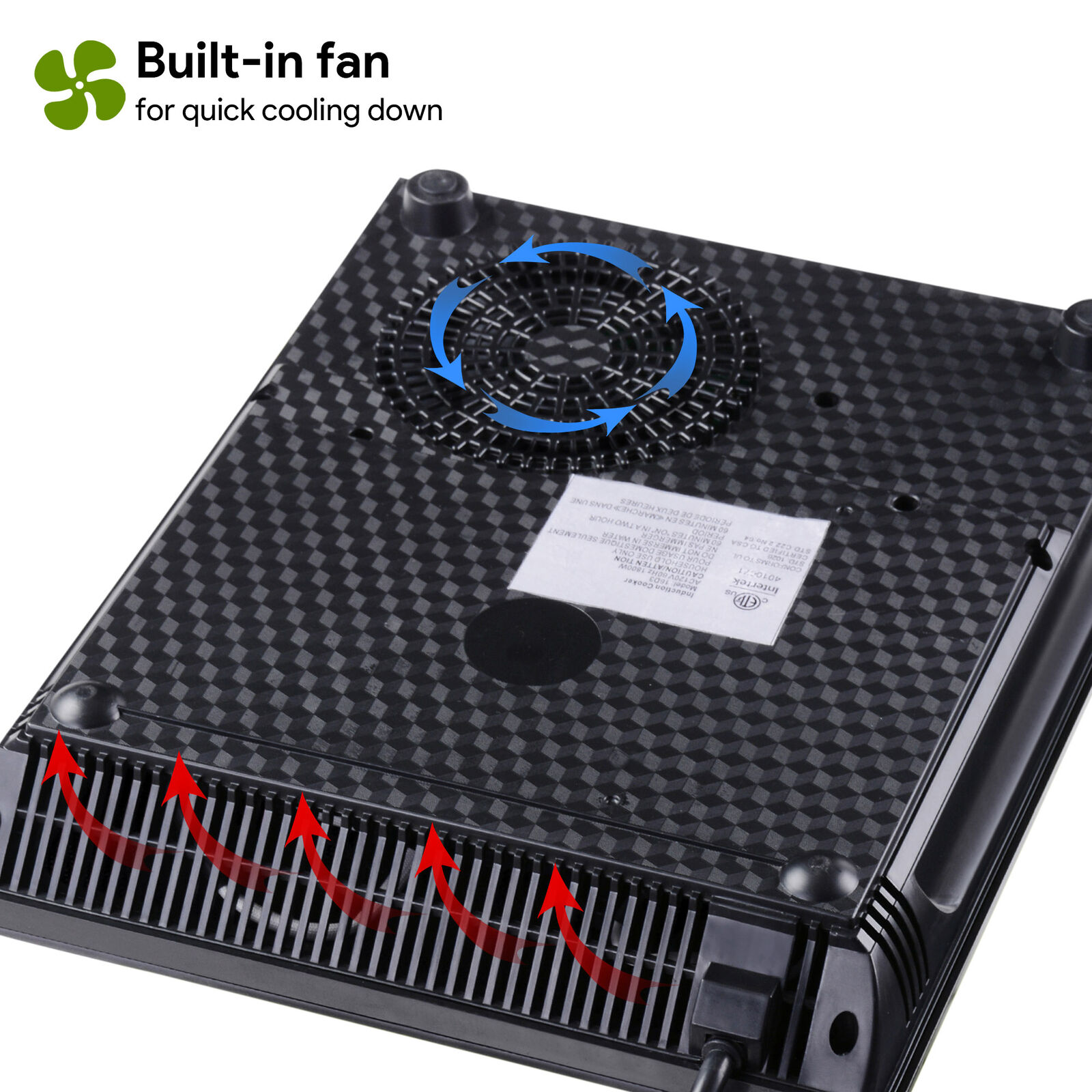 Electric Single Induction Cooker Portable Cooktop Burner 1800W Digital Hot Plate - Fresh Stock Dated February 2026