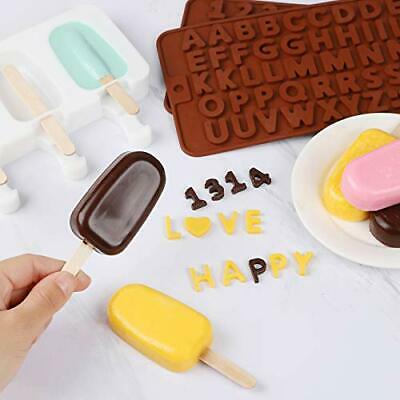 2 Pieces of Popsicle Molds, Homemade Oval Silicone Popsicle Cake Molds, Letter - Fresh Stock Dated February 2026