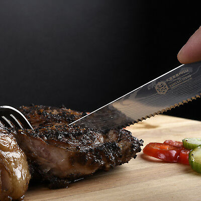 Kessaku 5-Inch Steak Knife Set - Samurai Series - High Carbon 7Cr17MoV Steel - Fresh Stock Dated January 2026