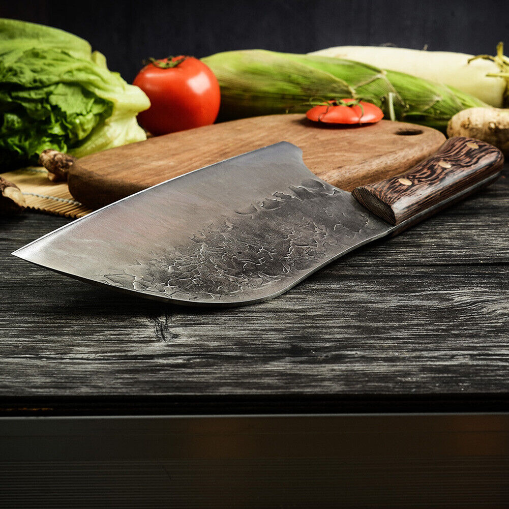 Serbian Butcher Knife Hand Forged Kitchen Chef Knife Meat Cleaver Chopping Knife - Fresh Stock Dated February 2026