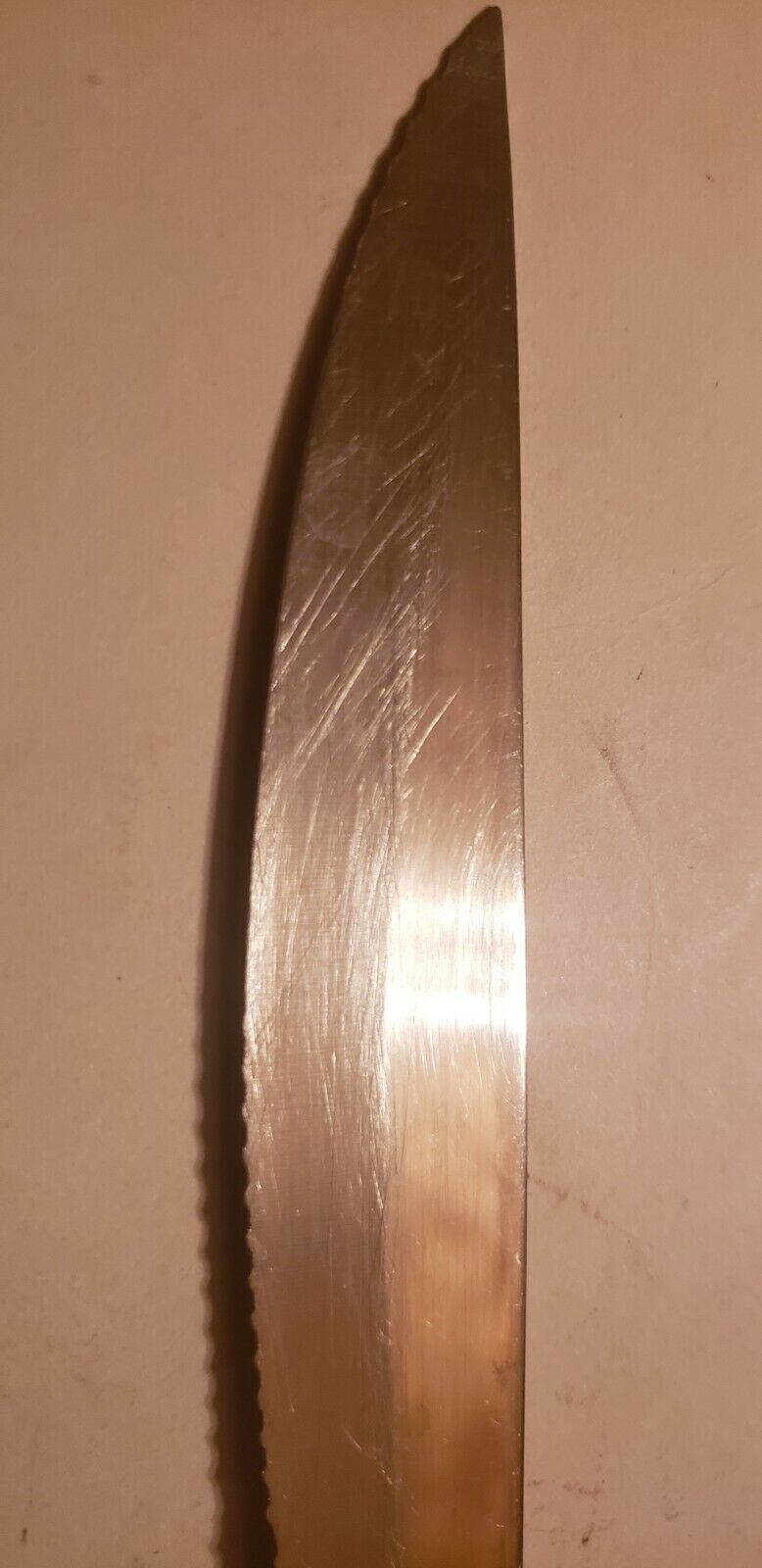 Vintage CUTCO Carving Knife #1723 Serrated Blade Edge Dark Brown - Fresh Stock Dated February 2026