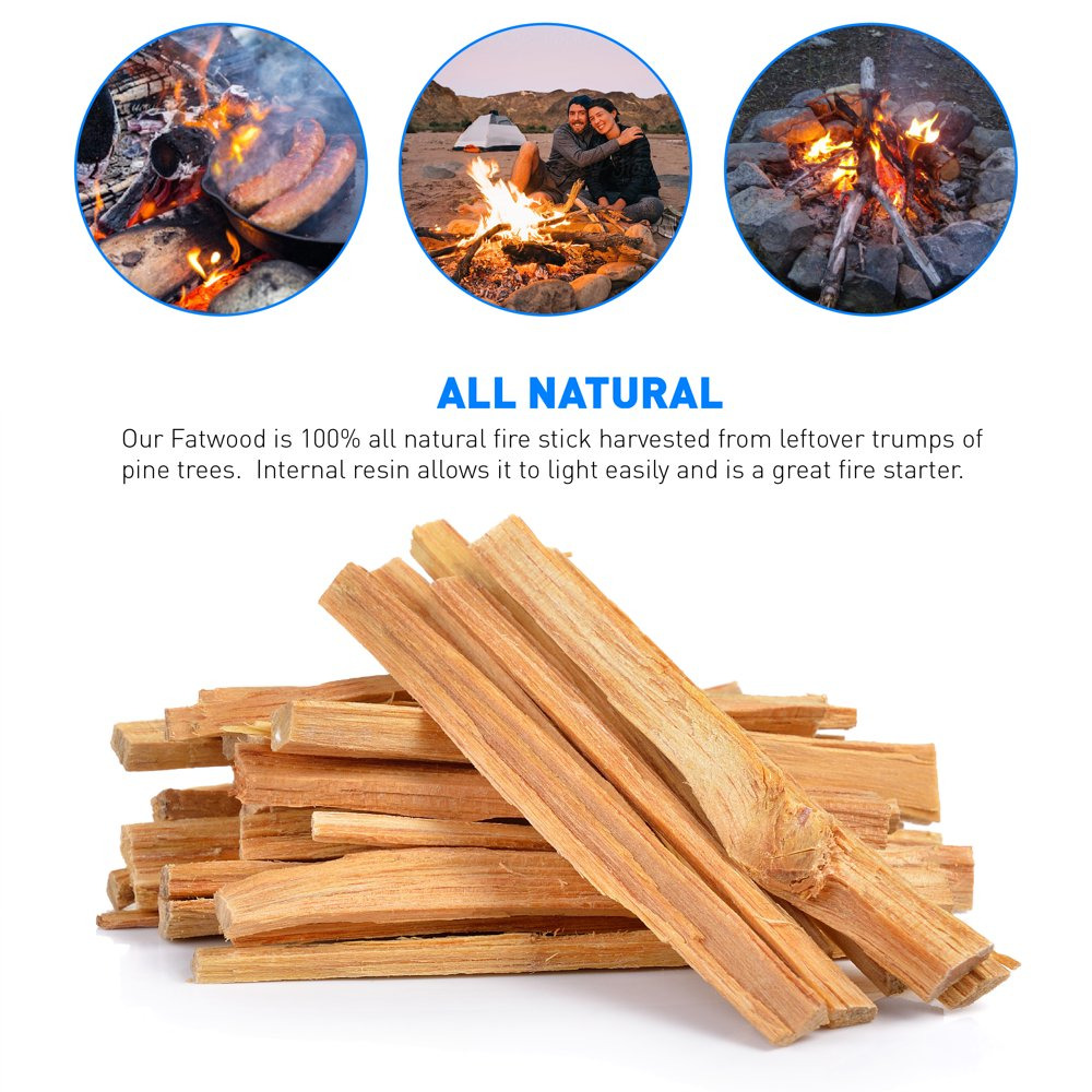 Fatwood Fire Starter Firewood Sticks Bulk Packaged 100% All Natural - Fresh Stock Dated January 2026