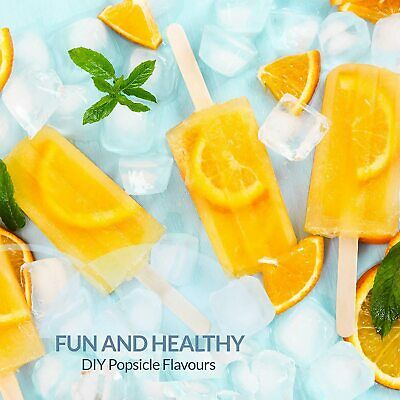 Silicone Popsicle Molds BPA Free Set of 10 Ice Pop Maker with 50 Popsicle Sticks - Fresh Stock Dated February 2026