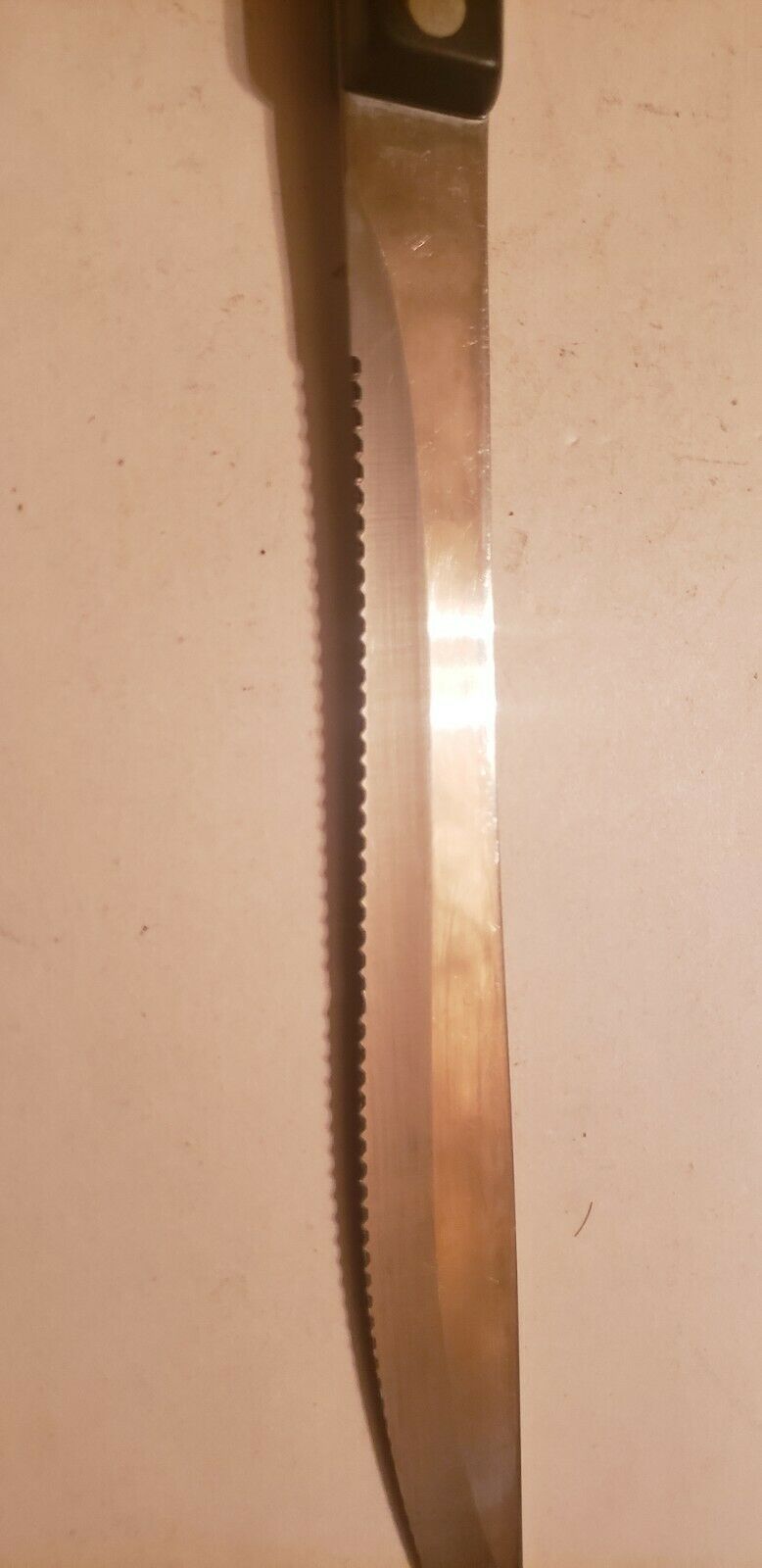 Vintage CUTCO Carving Knife #1723 Serrated Blade Edge Dark Brown - Fresh Stock Dated February 2026