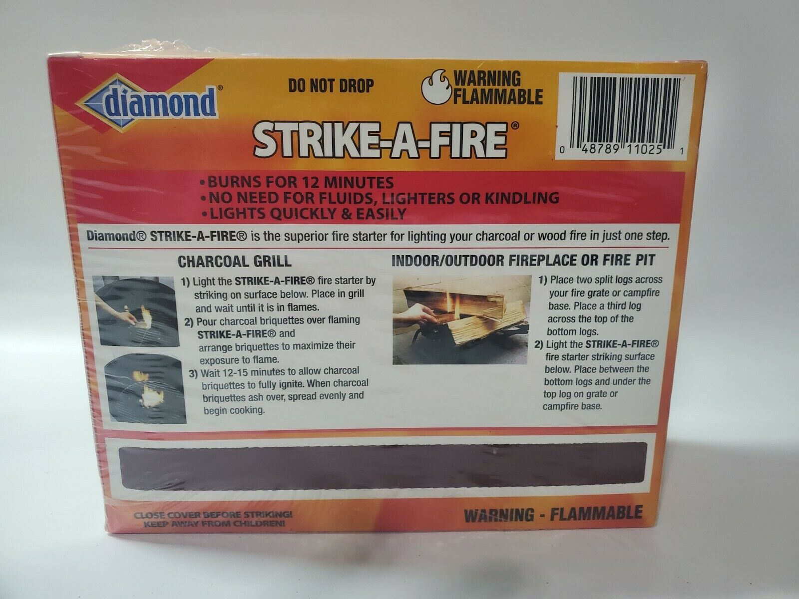 Diamond Strike-A-Fire Starter That Strikes Like a Match 48x2 boxs = 96 sticks - Fresh Stock Dated January 2026