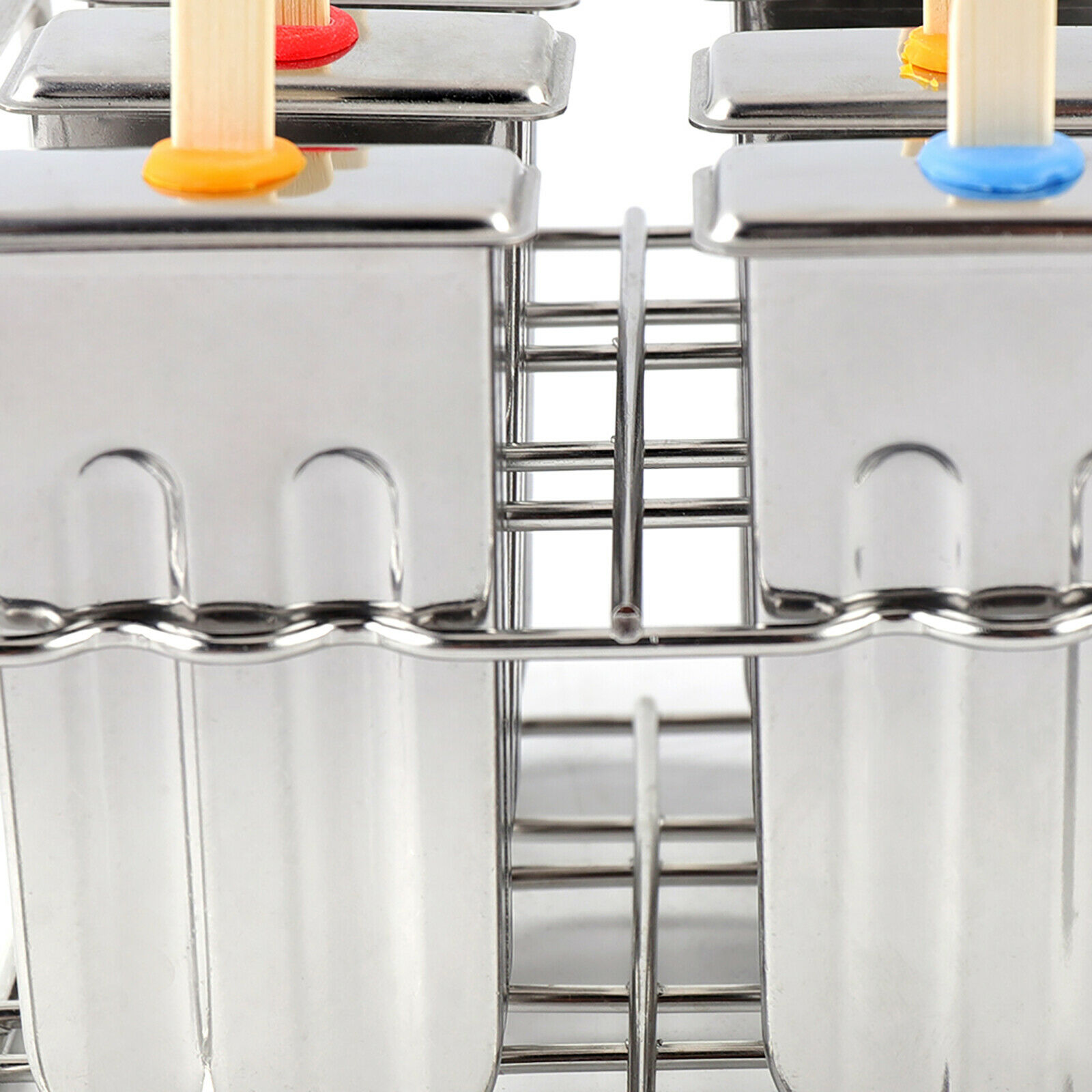 6Pcs Stainless Steel Popsicle Mold Ice Cream Popsicle Stick Mold Holder Maker US - Fresh Stock Dated January 2026