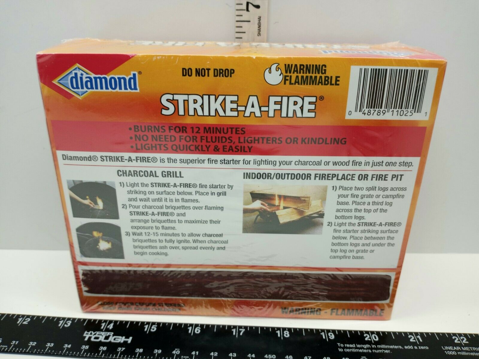 Diamond Strike-A-Fire Starter That Strikes Like a Match 48 Count Burns 12 min. - Fresh Stock Dated December 2025