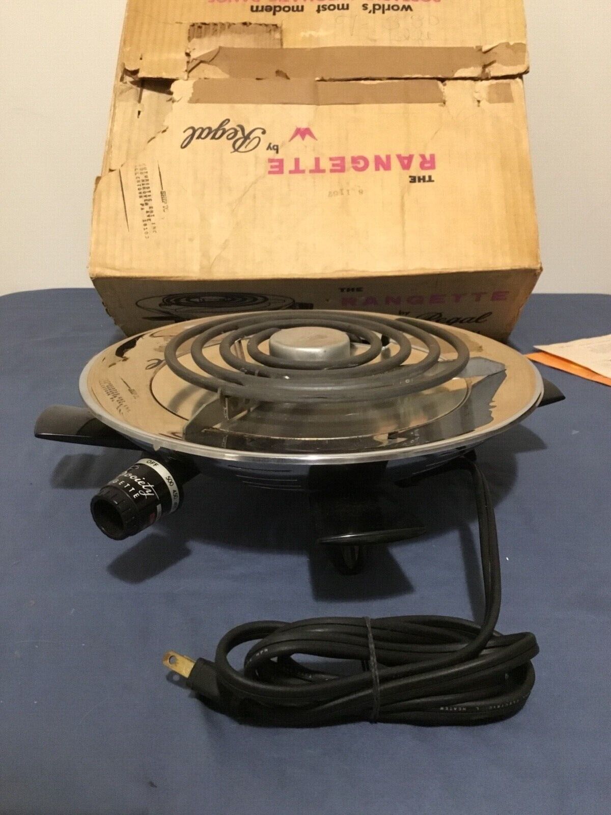 Vintage Rangette By Regal Burner Portable Hot Plate Model 7511, Works - Fresh Stock Dated February 2026