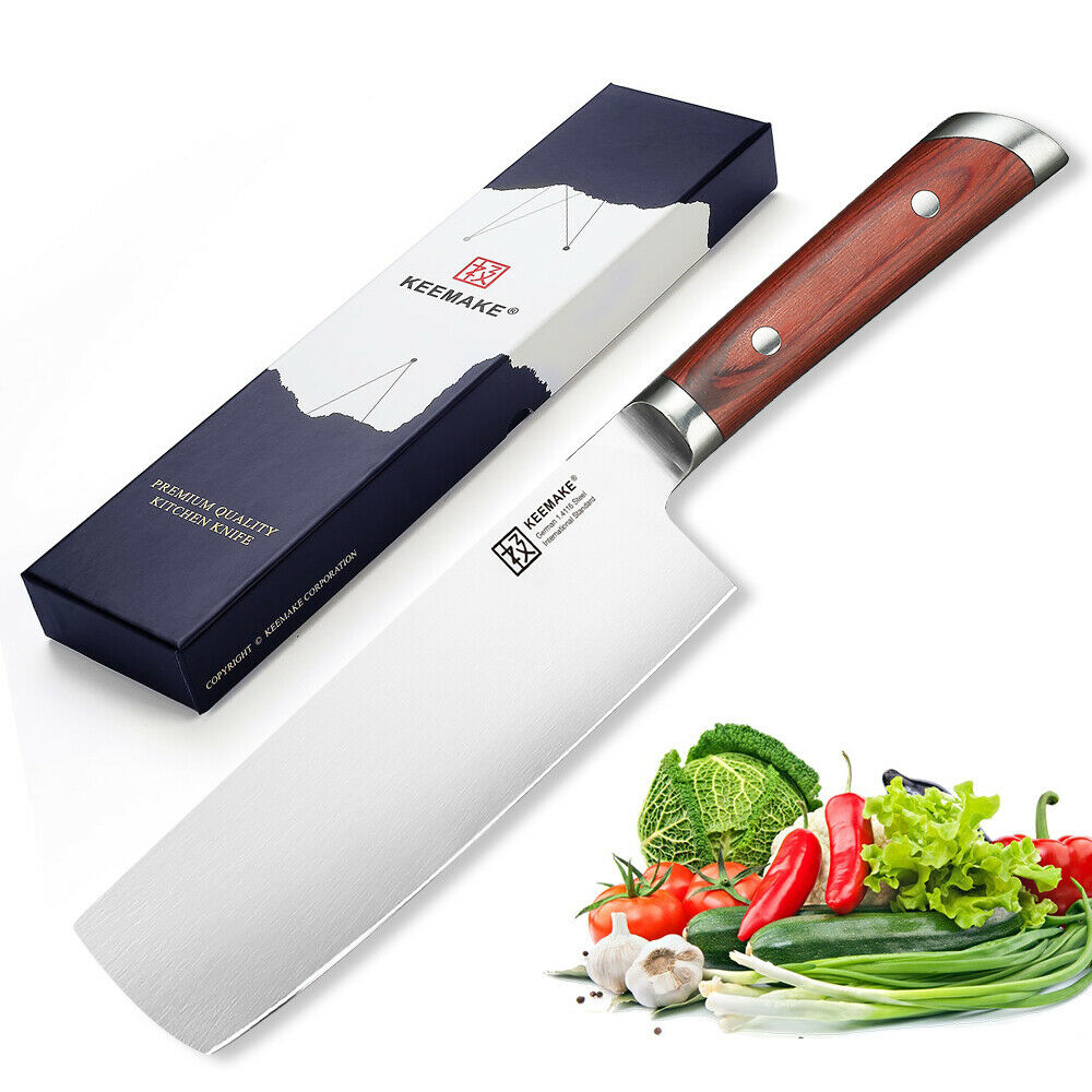 7'' Nakiri Knife Kitchen Chef's Knife German stainless Steel Meat  Slicing Tool - Fresh Stock Dated January 2026