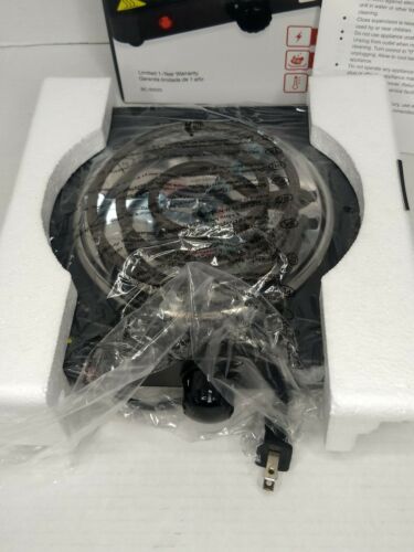 Bene Casa DC93525 Single Coil Burner 1000-watt, Black Camping survival Stove new - Fresh Stock Dated February 2026