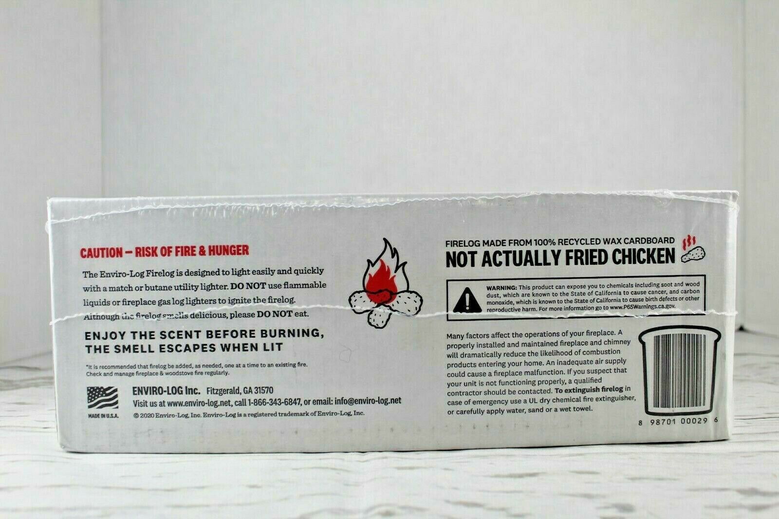 KFC Limited Edition 11 Herbs & Spices Fire Log by Enviro-Log Firelog New Sealed - Fresh Stock Dated January 2026