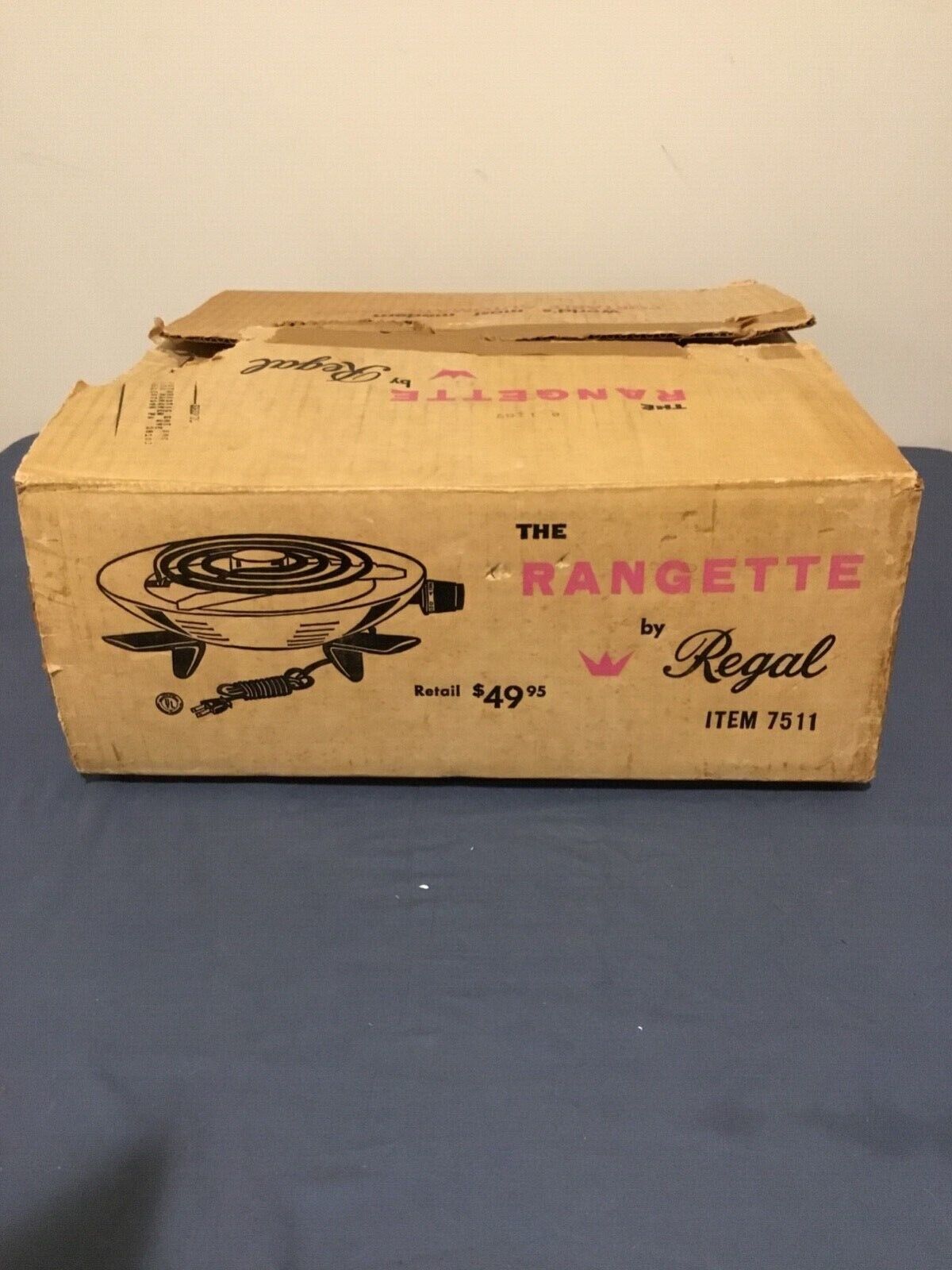 Vintage Rangette By Regal Burner Portable Hot Plate Model 7511, Works - Fresh Stock Dated February 2026