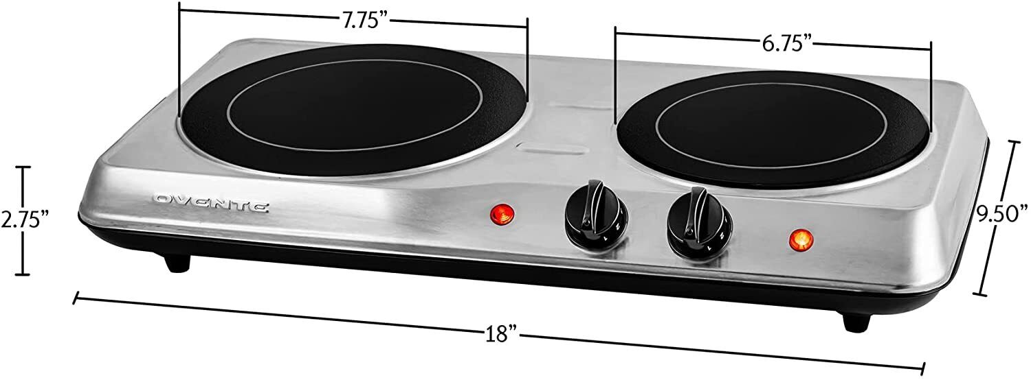 Estufas Electricas Portatil 2 Hornillas Estufa Electrica Para Apartamento Cocina - Fresh Stock Dated February 2026