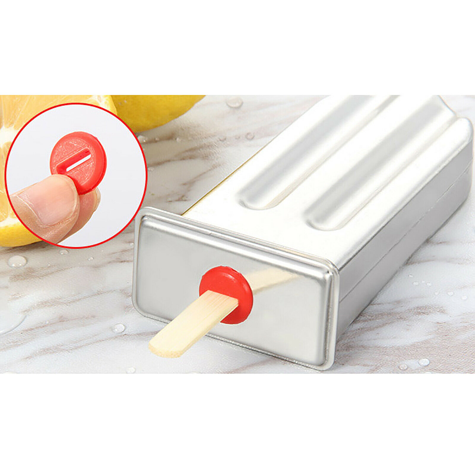 6Pcs Stainless Steel Popsicle Mold Ice Cream Popsicle Stick Mold Holder Maker US - Fresh Stock Dated January 2026