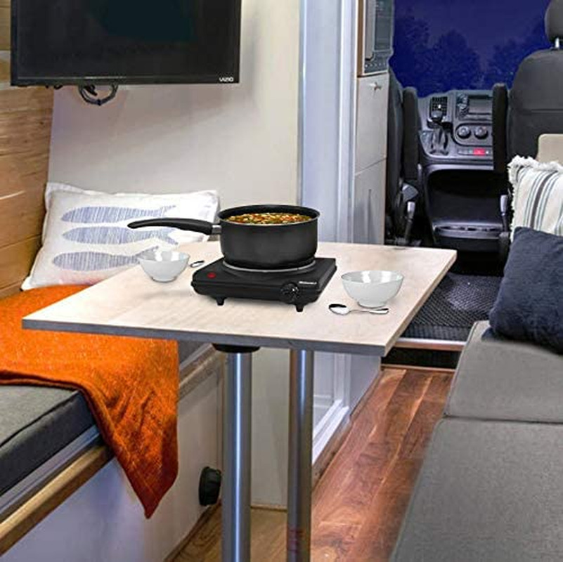 Elite Gourmet ESB-301BF Countertop Single Cast Iron Burner, 1000 Watts Electric - Fresh Stock Dated February 2026