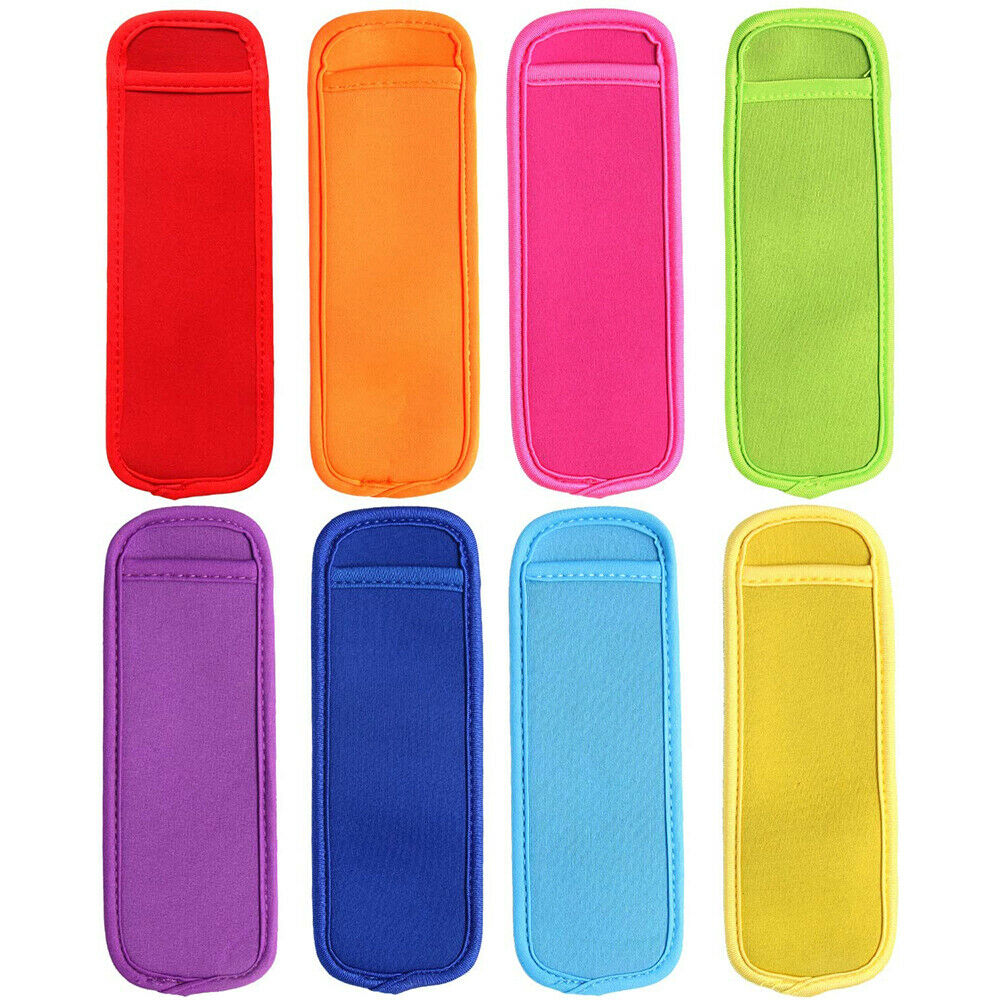 24Pcs Neoprene Popsicle Insulator Sleeves Reusable Ice Pop Holders Bags Summer - Fresh Stock Dated February 2026
