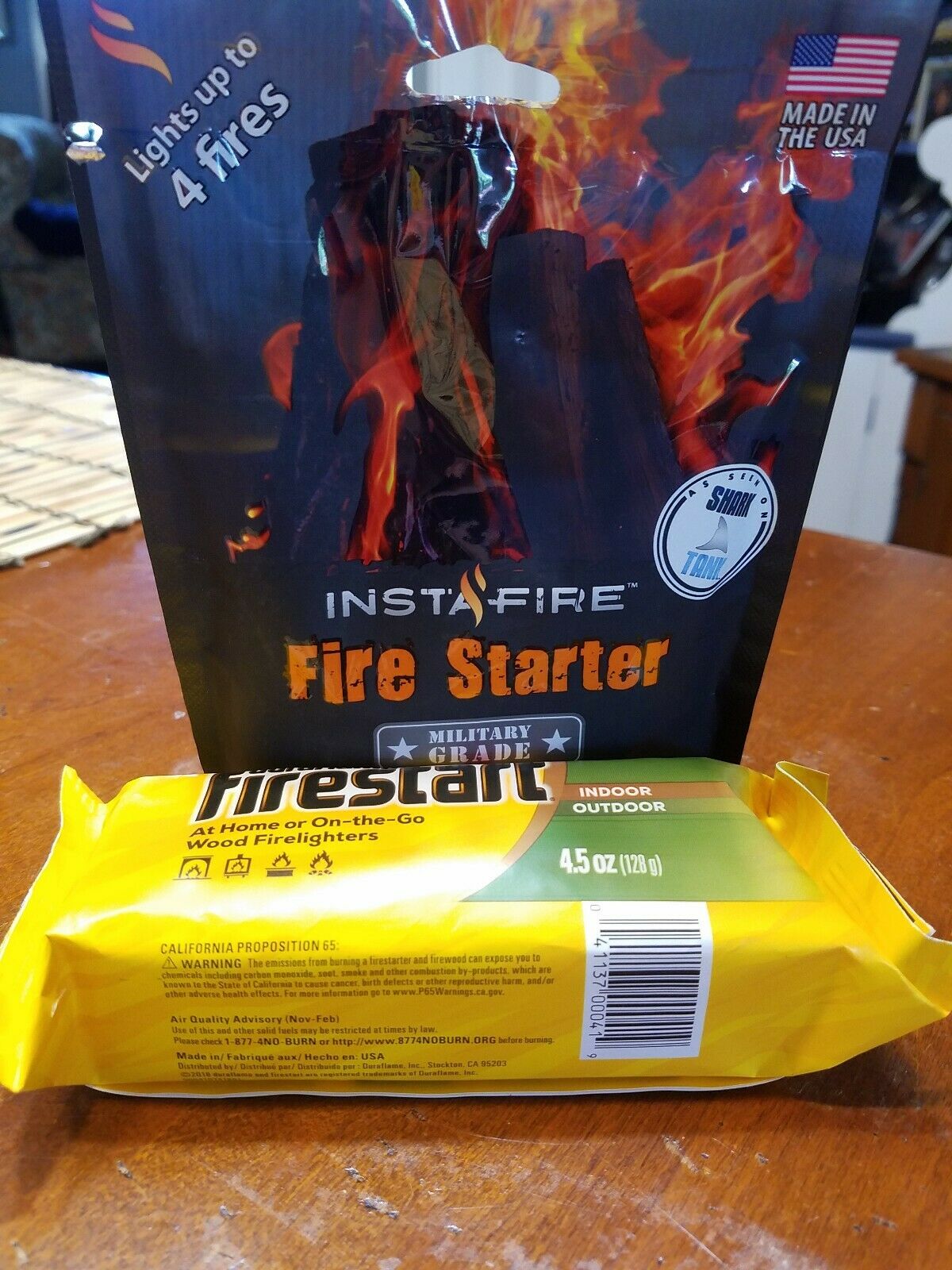 2 pk- Camping Campfire Fire Starters. Duraflame Firestart & Instafire Fire. NEW - Fresh Stock Dated December 2025