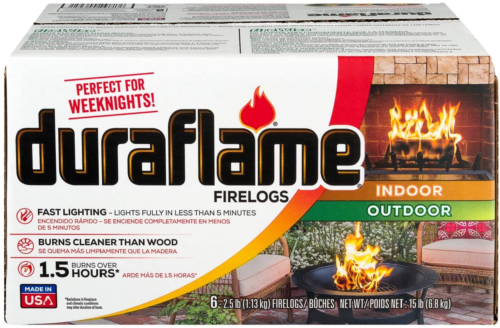 Duraflame 2.5lb 1.5-hr Firelog, 6 pack 00625 - Fresh Stock Dated January 2026
