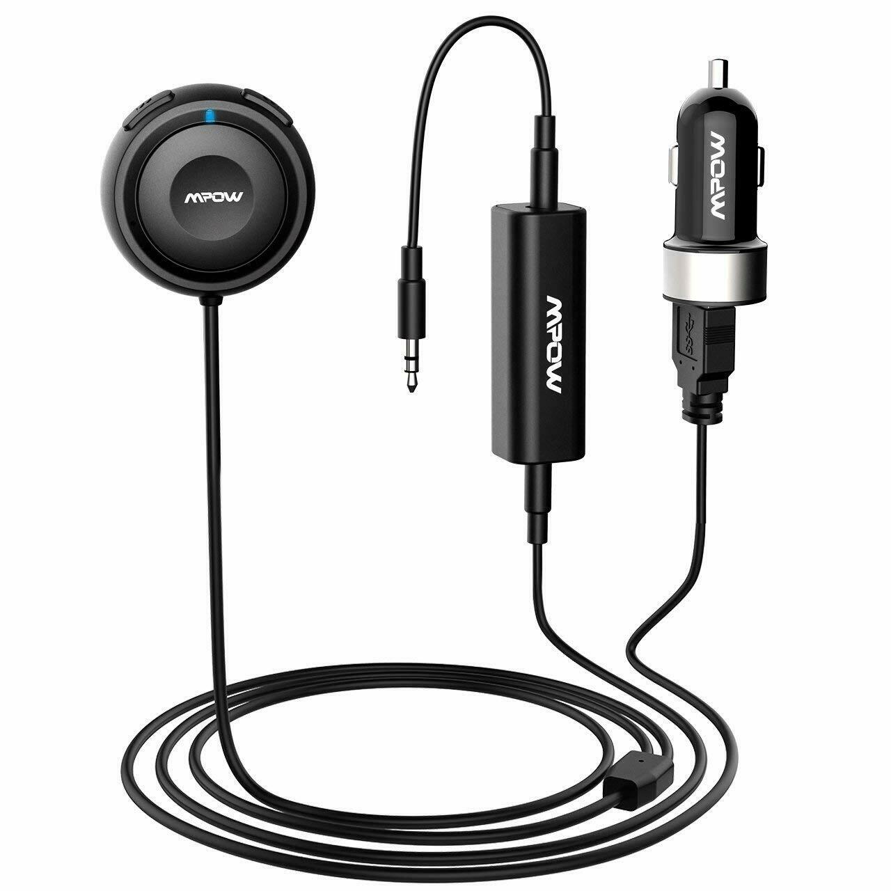 Mpow Bluetooth Car Kit Hands-Free Calling Streambot Audio Receiver Wireless New. - Fresh Stock Dated December 2025