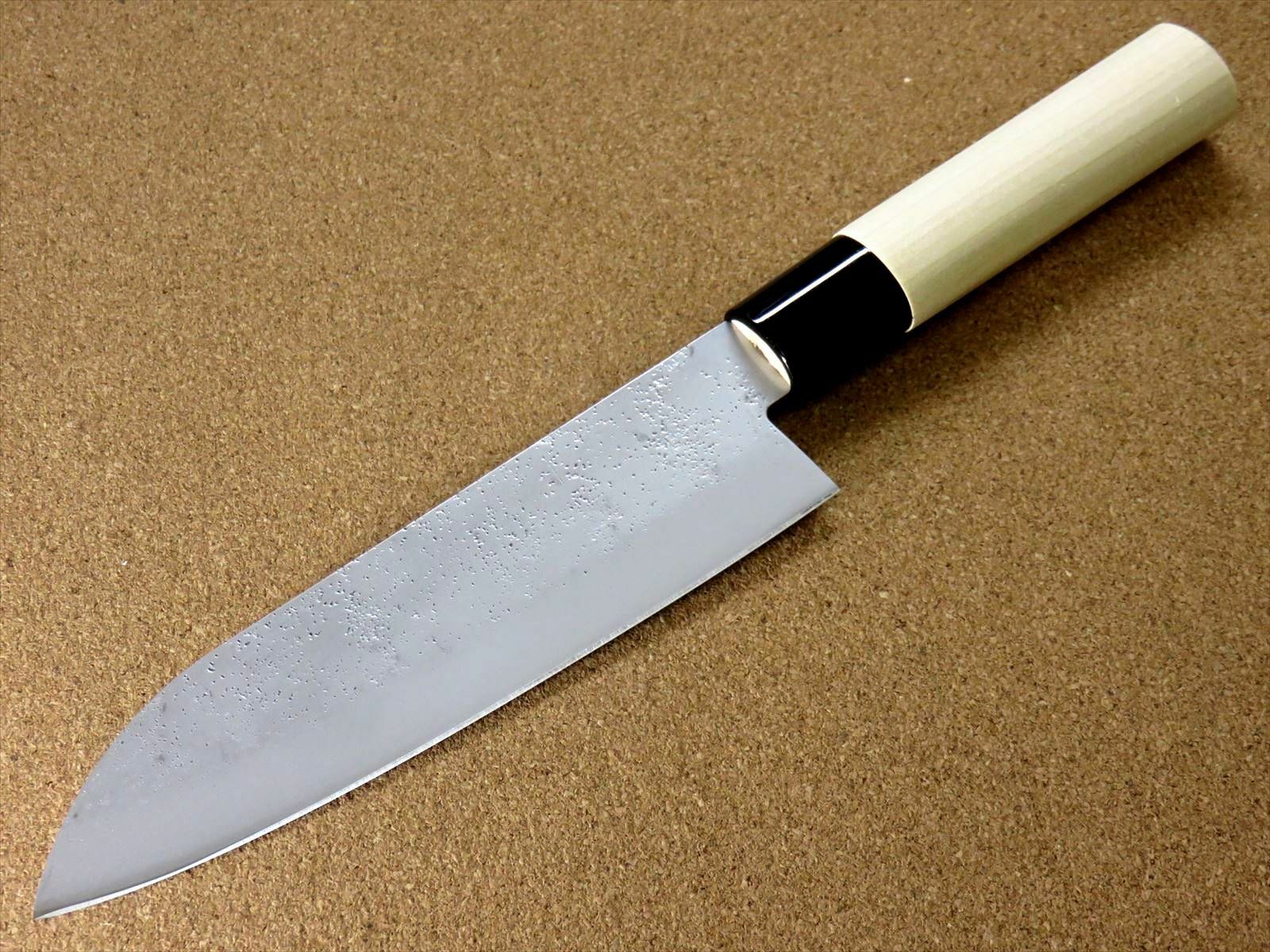 Japanese Masamune Kitchen Santoku Knife 170mm 7 inch Nashiji blade SEKI JAPAN - Fresh Stock Dated January 2026