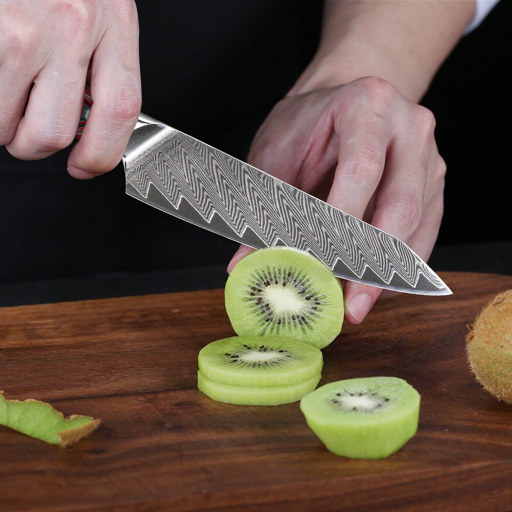 TURWHO 5inch Utility Knife Japanese VG10 Damascus Steel Knife Chef Kitchen Knife - Fresh Stock Dated January 2026